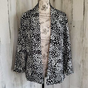 ELEMENTZ POLKA DOT CUFFED SLEEVE BLAZER JACKET